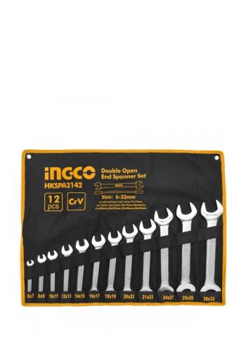 سيت سبانة مفتوح 12 قطعة من انجيكو Ingco HKSPA2142 spanner set