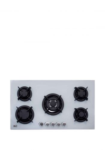 طباخ بلت ان غازي زجاج ابيض 5 شعلات DLC GHG915-ACWIIS Gas Cooker 90x60 Cm
