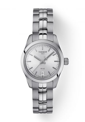 ساعة للنساء بسوار فضي اللون من تيسوت Tissot T1010101103100 Women's Watch
 