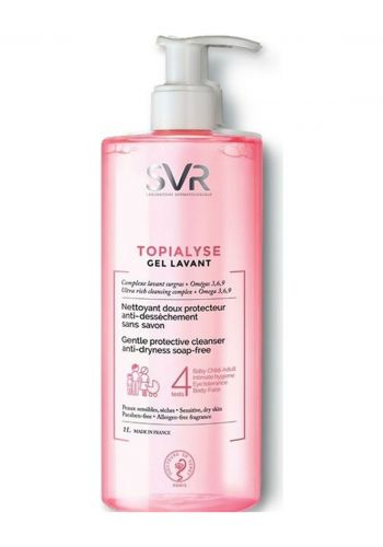 غسول استحمام  للبشرة الجافة 1000 مل من اس في ار SVR Topialyse Soothing Cleanser Dryness Anti-Itching 