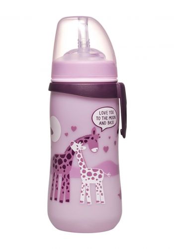 كوب للأطفال  مع ماصة  330 مل  من نيب الالمانية Nip Kids Cup With Push Pull Lid 18m