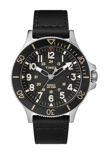 ساعة رجالية من تايمكس Timex TW2R45800 Men's Allied Leather Analog Wrist Watch 