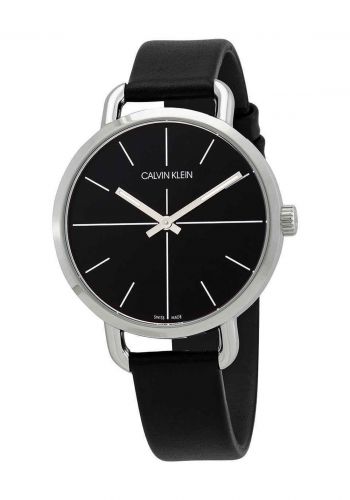 ساعة للرجال بسوار جلدي اسود اللون من كالفن كلاين Calvin Klein K7B231CZ Men's Watch  