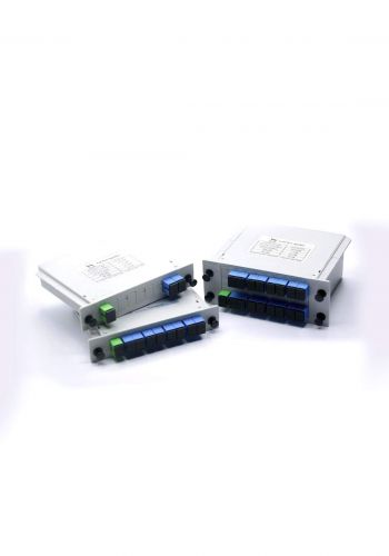 STS Fiber Optic Splitter 1x8 - Silver  جهاز تقسيم الألياف البصرية