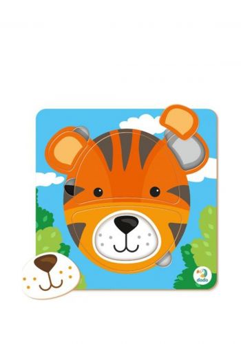 لعبة بازل للاطفال بتصميم النمر  5 قطع من دودو Dodo Patterns Puzzle  A Tiger