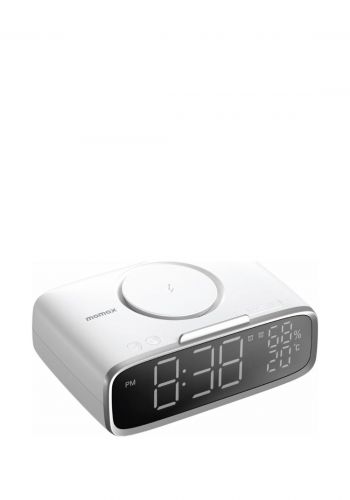 شاحن لاسلكي مع ساعة رقمية Momax QC5W Digital Clock with Wireless Charging