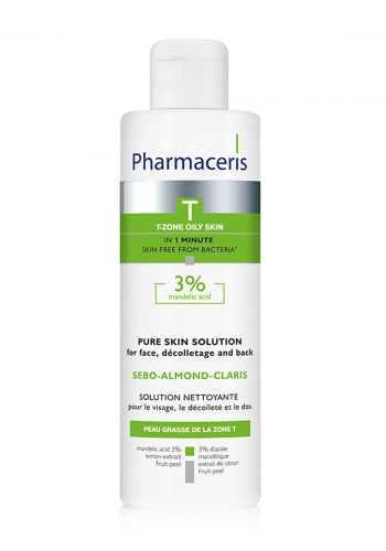 غسول الوجه المضاد للبكتيريا للبشرة الدهنية تي سيبو الموند كلاريس 3% - 190 مل من فارمسريز Pharmaceris T Sebo-Almond  Claris Solution