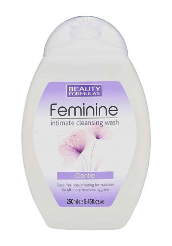 غسول لتنظيف المناطق الحساسة بالورد 250 مل من بيوتي فورميولاز Beauty Formulas Feminine Intimate Cleansing Wash Gentle