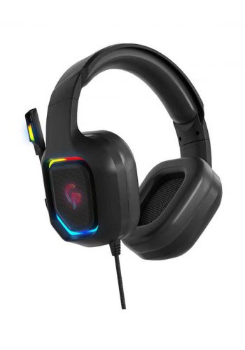 سماعة سلكية للألعاب الإلكترونية من بورودو Porodo Gaming PDX411-BK E-Sports RGB Gaming Headphone - Black