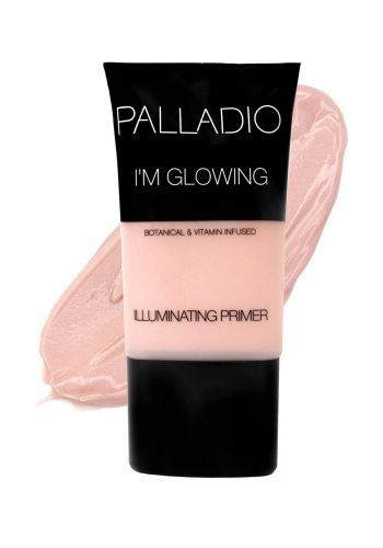 برايمر للوجه وردي لؤلؤي بالصبار وزيت بذور العنب من بالاديو Palladio I'm Glowing Illuminating Primer Pearly Pink Makeup