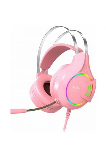سماعة رأس سلكية XO GE-04 RGB Wired Headphones - Pink