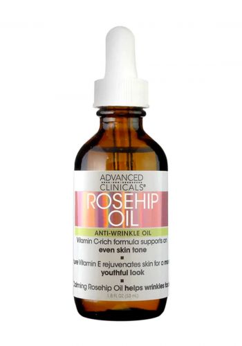 زيت ثمر الورد للبشرة 53مل من ادفانسد Advanced Clinicals Anti Wrinkle Rosehip Oil