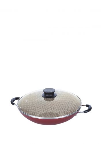 مقلاة مع غطاء بايركس حجم 36 سم من ترامونتينا Tramontina 20545/736 Antiad Wok Pan
