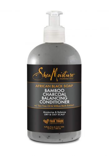 Shea Moisture Conditioner with African Black Bamboo Charcoal Soap بلسم للشعر