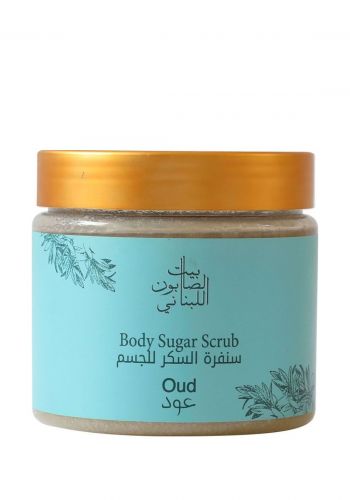 مقشر السكر للجسم 500 غم من بيت الصابون اللبناني Bayt Al Saboun  Lebanon Body Sugar Scrub Oud