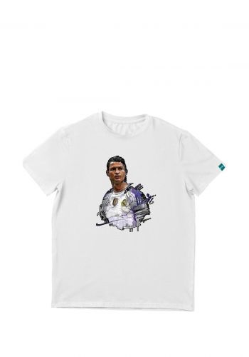 تيشيرت لكلا الجنسين أبيض اللون بطبعة كرستيانو من بيتا  Beta T-Shirt