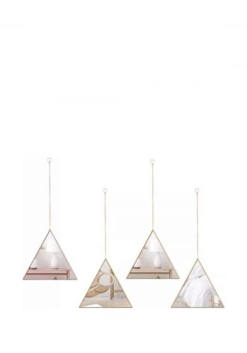 سيت مرايا ديكور 4 قطع بشكل مثلث  Wall Decor Mirror