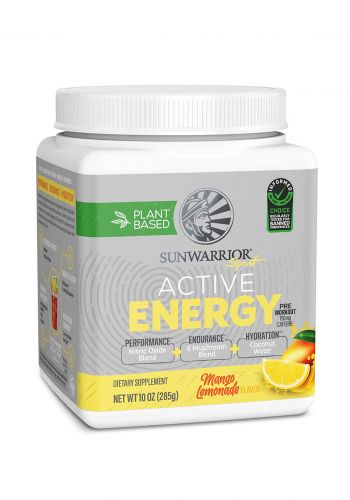 Sunwarrior  Vegan Pre Workout Energy Drink Mango Lemonade-285 g مشروب طاقة نباتي قبل التمرين
