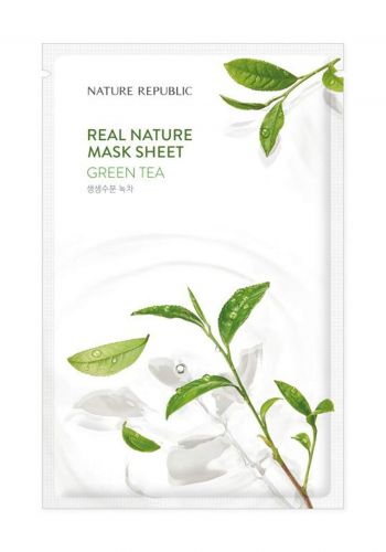 Nature republic Real Nature  Green Tea  Sheet Mask قناع ورقي 