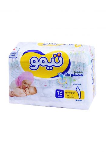 Teemo 0-4 Kg 24 Pcs حفاضات تيمو للاطفال عادي  رقم 1