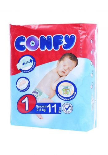 Confy 2-5 Kg 11 Pcs حفاضات  كونفي للاطفال رقم 1