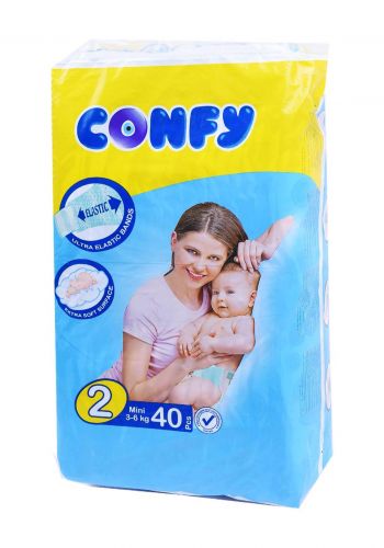 Confy 3-6 Kg 40 Pcs حفاضات  كونفي للاطفال عادي رقم 2