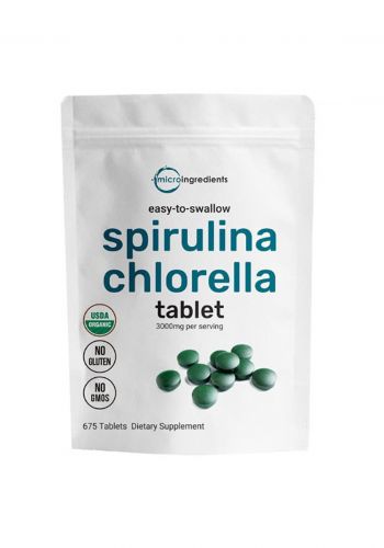 Micro Ingredients Spirulina Chlorella 675 Tablets مكمل غذائي