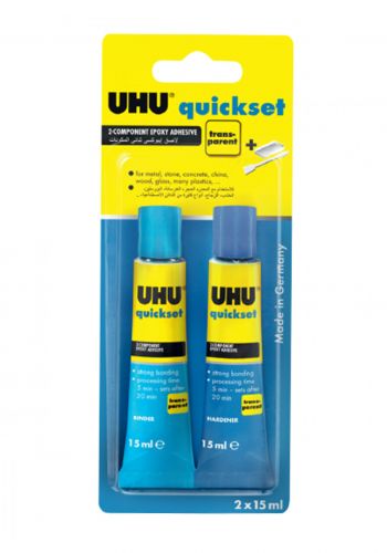 لاصق 2 عصارة خلط 15 مل من يو اتش يو UHU Plus Endfest  Two-component adhesive