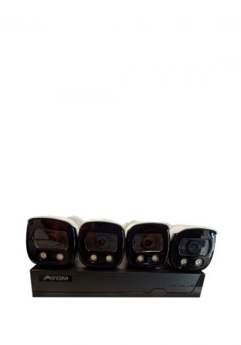 منظومة كاميرات مراقبة بدقة 2 ميجابكسل من اتوم Atom ATOM-8204S AHD Security Cameras Kit
