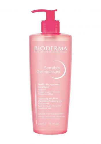 غسول للوجه للبشرة الحساسة 500 مل من بايوديرما Bioderma Sensibio Gel Moussant