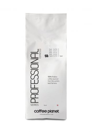 حبوب قهوة اسبريسو 1 كغم من كوفي بلانيت Coffee Planet Professional Arabica Decaf Coffee Beans