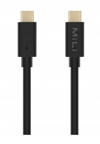 Mili HX-L05 Type-C to Type-C Cable - Black كيبل شاحن للموبايل تايب سي الى تايب سي 50 سم من ميلي