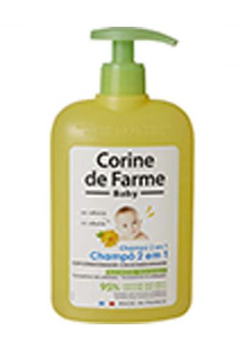 شامبو للاطفال وكوندشنر بخلاصة نبتة الاذريون 500مل من كورين دي فارم Corine de Farme 2in 1 Shampoo & Conditioner With Calendula Extract
