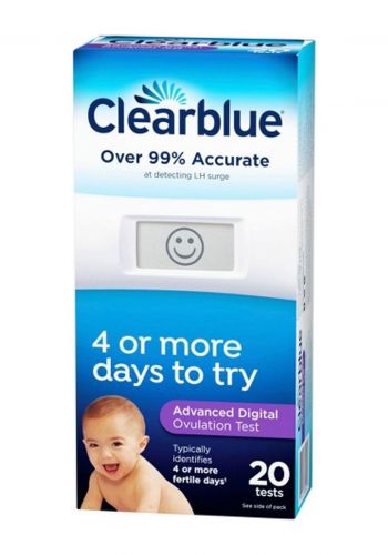 اختبار الإباضة دقة تزيد عن 99% من كلير بلو Clear blue Advanced Digital Ovulation Test