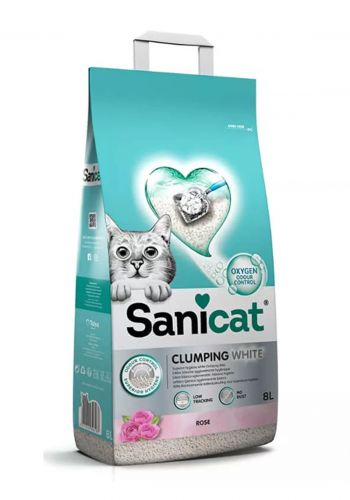 Sanicat  Cat Litter  رمل عطري برائحة الورد 8 لتر من سانيكات