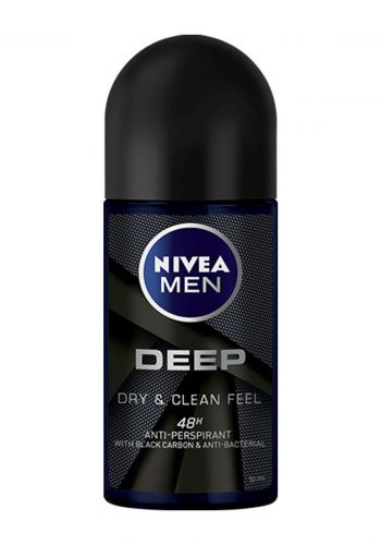 رول جاف ونظيف ديب للرجال 50 مل من نيفيا Nivea Deep Roll On For Men  