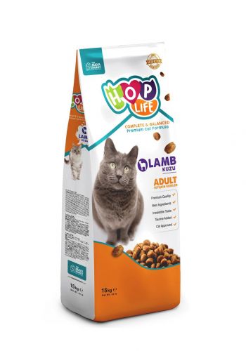 طعام للقطط البالغة باللحم هوب لايف  15 كيلوغرام من ذا مايا فاملي  The Maya Family 
Hop Life Adult Cat Food with Sterilized Lamb