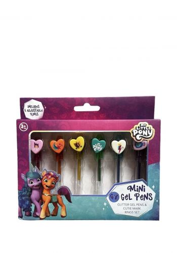 سيت اقلام جل لامعة 6 اقلام من ماي لتل بوني  My Little Pony Mini Gel Pens 