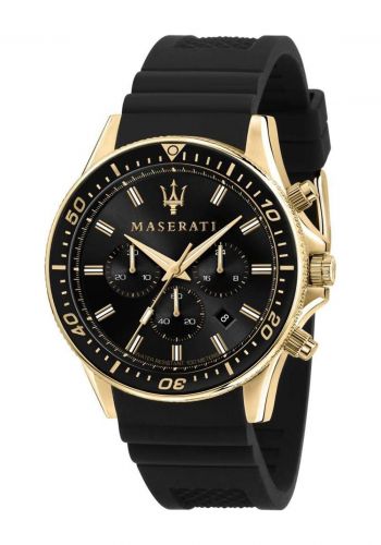 ساعة رجالية 44 ملم من مازيراتي Maserati R8871640001 Silicone Quartz Fashion Watch 