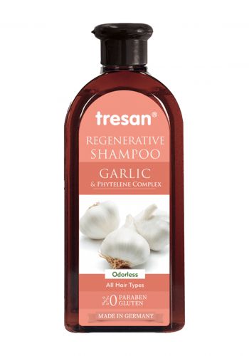 شامبو الثوم الطبيعي 300 مل من تريسان Tresan Natural Garlic Shampoo