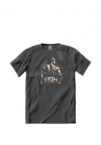 تيشيرت رجالي رصاصي اللون من مستر بلاك Mr Black Men's T-shirt
