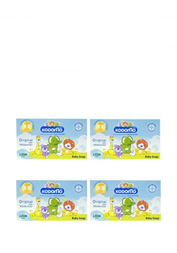 سيت صابون 4 قطع من كودومو Kodomo Baby soap Lion Original with Moisturizer
