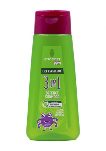 شامبو للشعر يقضي على القمل للأطفال برائحة شجرة الشاي 300 مل من اسينتي Escenti Kids Lice Repellent 3in1 Defence Shampoo 
