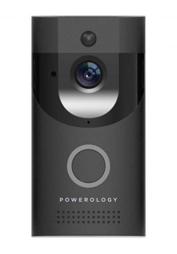 جرس باب ذكي بالفيديو من باورولوجي Powerology PSVDBBK Smart Video Doorbell - Black