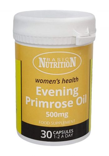 زيت زهرة الربيع المسائية 30 كبسولة من بيسك نوترشن Basic Nutrition 500mg Evening Primrose Oil 