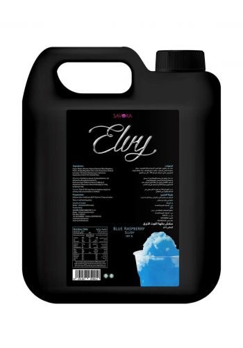 شراب مركز بيوريه بنكهة التوت الازرق 5 لتر من سادورا ايلفي Sadora Elvy Blue Raspberry Flavored Slush
