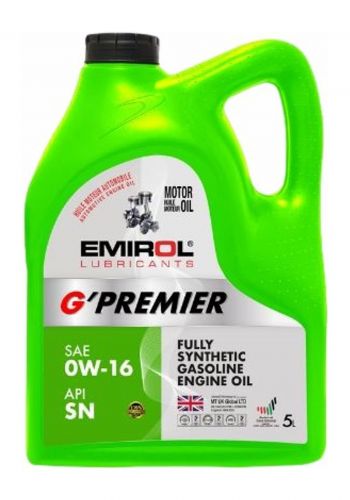 زيت محرك 5 لتر من اميرول Emirol Lubricants G'Primer 0W-16 Fully Synthetic Gasoline Engine Oil