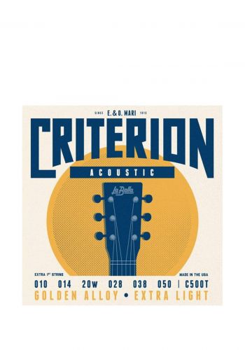 أوتار للغيتار من لابيلا La Bella C500T Criterion Gold Alloy Acoustic Guitar Strings