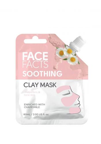 ماسك البشرة بخلاصة البابونج 60 مل من فيس فاكتس Face Facts Clay Mud Soothing Mask