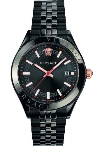 ساعة رجالية 42 ملم بسوار ستانلس ستيل من فيرساتشي Versace VEVK00320 Hellenyium Mens Watch